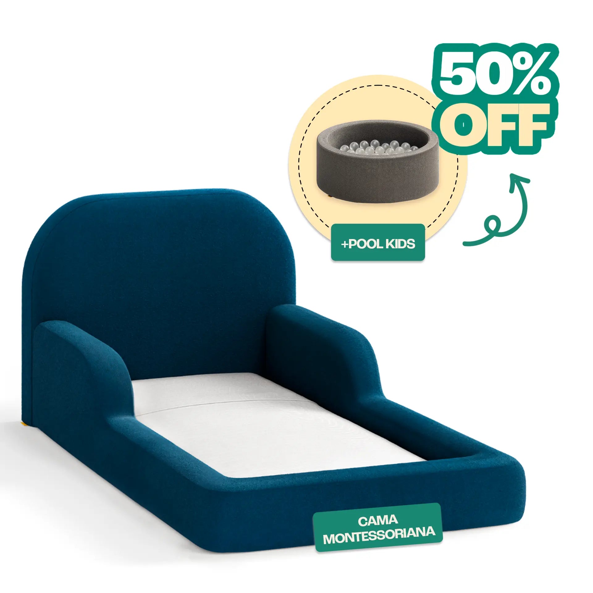 Cama montessoriana + Pool Kids 50% OFF | Little Duck